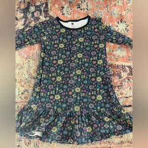 Tea Collection Girls Dress Long Sleeve Floral Size 8